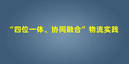 “四位一体、协同融合”物流实践教学体系创新 “四位一体、协同融合”物流实践教学体系创新