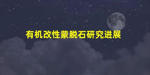 有机改性蒙脱石研究进展 有机改性蒙脱石研究进展