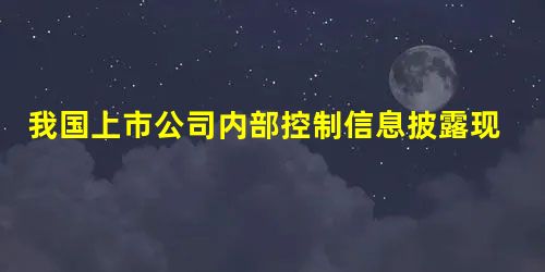 我国上市公司内部控制信息披露现状及问题的思考 我国上市公司内部控制信息披露现状及问题的思考