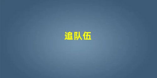 追队伍 追队伍