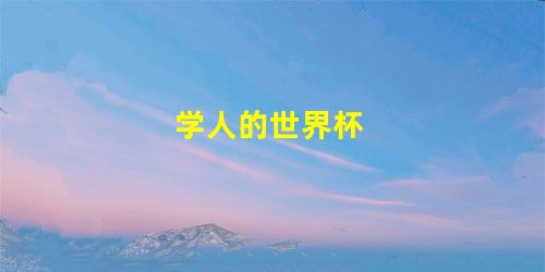 学人的世界杯 学人的世界杯