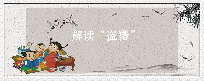 解读“盗猎” 解读“盗猎”