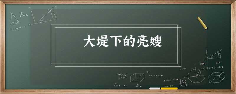 大堤下的亮嫂 大堤下的亮嫂