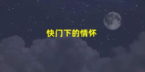 快门下的情怀 快门下的情怀