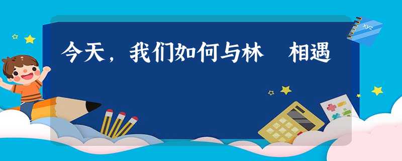 今天,我们如何与林釬相遇 今天,我们如何与林釬相遇