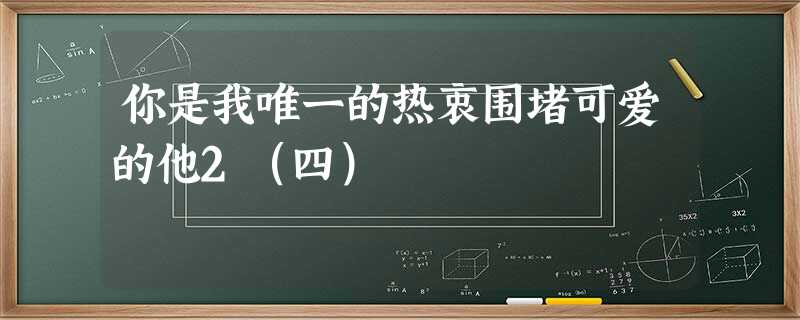 你是我唯一的热衷围堵可爱的他2(四) 你是我唯一的热衷围堵可爱的他2(四)