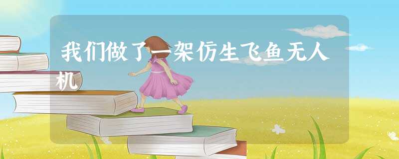 我们做了一架仿生飞鱼无人机 我们做了一架仿生飞鱼无人机