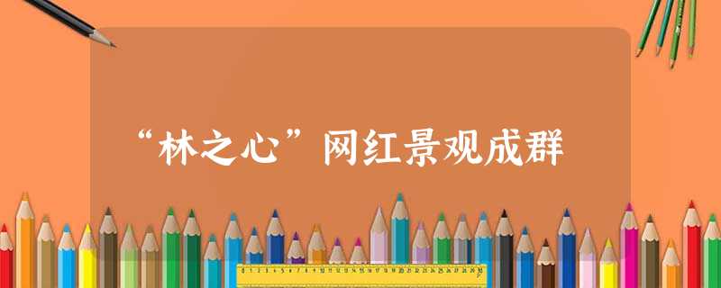 “林之心”网红景观成群 “林之心”网红景观成群