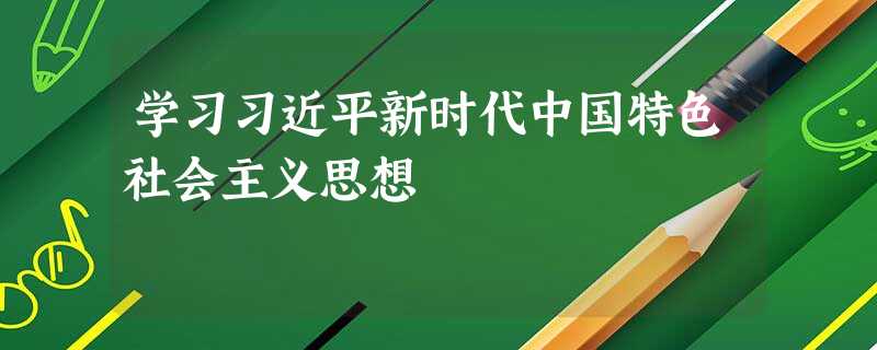 学习习近平新时代中国特色社会主义思想 学习习近平新时代中国特色社会主义思想