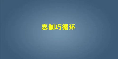 赛制巧循环 赛制巧循环