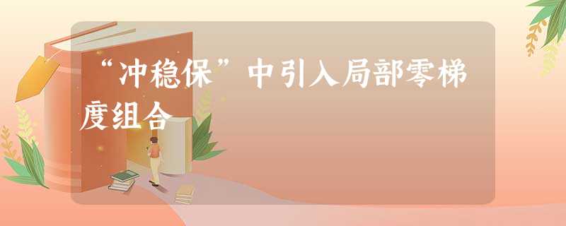 “冲稳保”中引入局部零梯度组合 “冲稳保”中引入局部零梯度组合