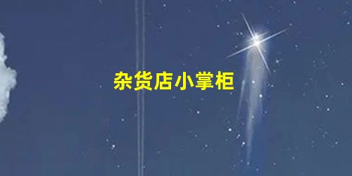 杂货店小掌柜 杂货店小掌柜