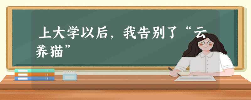 上大学以后,我告别了“云养猫” 上大学以后,我告别了“云养猫”