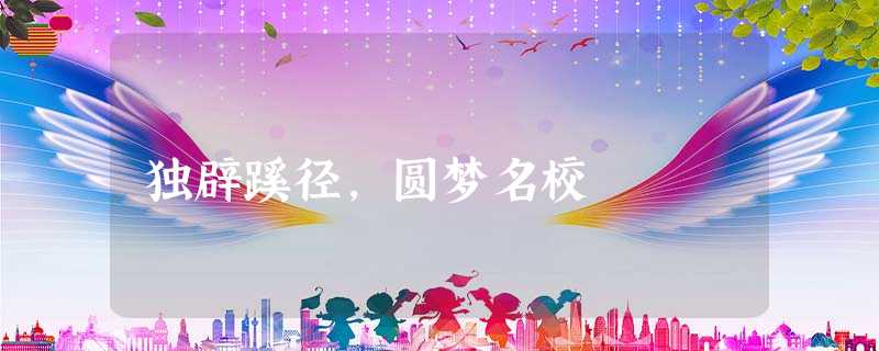 独辟蹊径,圆梦名校 独辟蹊径,圆梦名校
