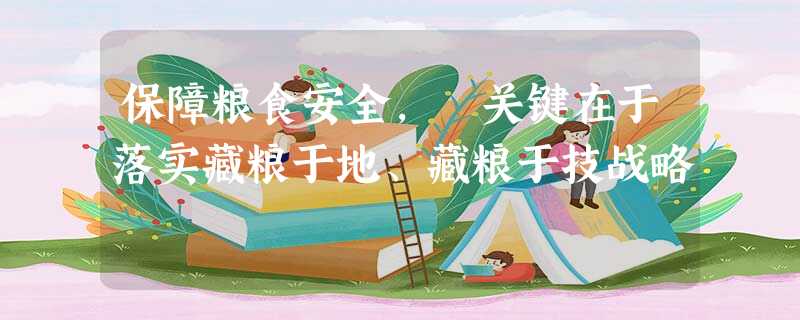 保障粮食安全, 关键在于落实藏粮于地、藏粮于技战略 保障粮食安全, 关键在于落实藏粮于地、藏粮于技战略