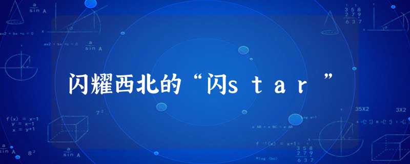 闪耀西北的“闪star” 闪耀西北的“闪star”