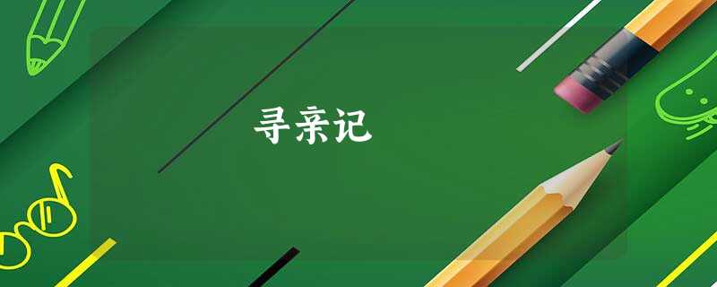 寻亲记 寻亲记