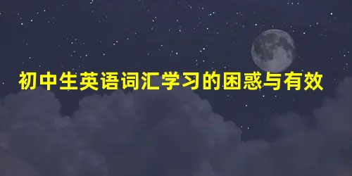 初中生英语词汇学习的困惑与有效课堂教学策略研究 初中生英语词汇学习的困惑与有效课堂教学策略研究