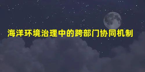 海洋环境治理中的跨部门协同机制研究 海洋环境治理中的跨部门协同机制研究