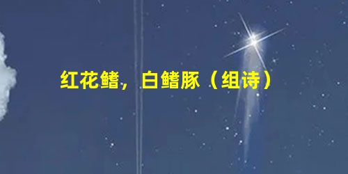 红花鳍,白鳍豚(组诗) 红花鳍,白鳍豚(组诗)