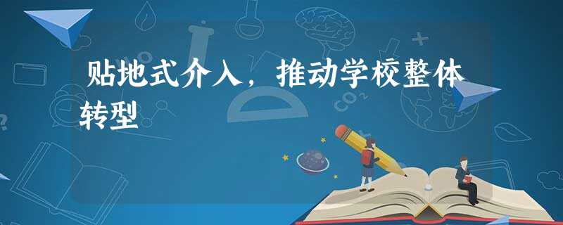 贴地式介入,推动学校整体转型 贴地式介入,推动学校整体转型