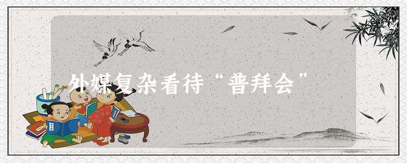 外媒复杂看待“普拜会” 外媒复杂看待“普拜会”