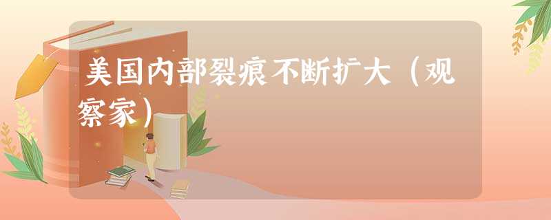 美国内部裂痕不断扩大(观察家) 美国内部裂痕不断扩大(观察家)