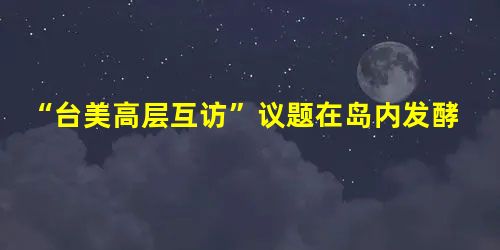 “台美高层互访”议题在岛内发酵 “台美高层互访”议题在岛内发酵