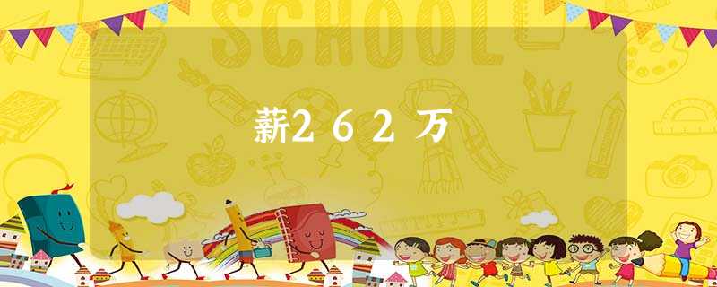 薪262万 薪262万