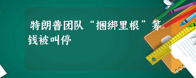 特朗普团队“捆绑里根”筹钱被叫停 特朗普团队“捆绑里根”筹钱被叫停