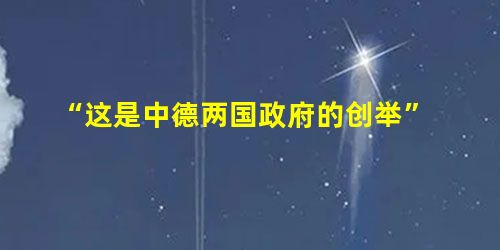 “这是中德两国政府的创举” “这是中德两国政府的创举”