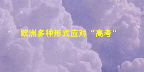 欧洲多种形式应对“高考” 欧洲多种形式应对“高考”