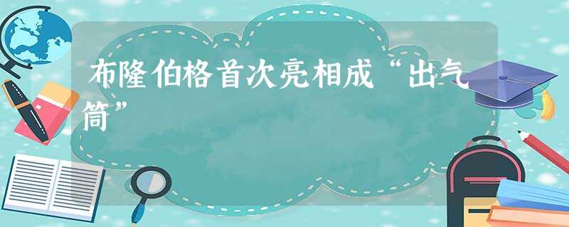 布隆伯格首次亮相成“出气筒” 布隆伯格首次亮相成“出气筒”