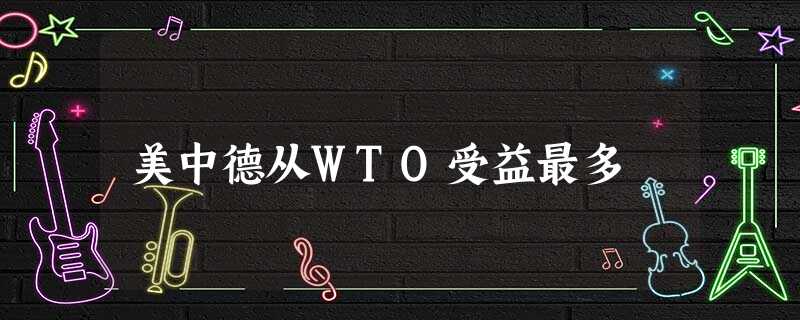 美中德从WTO受益最多 美中德从WTO受益最多