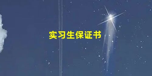 实习生保证书 实习生保证书