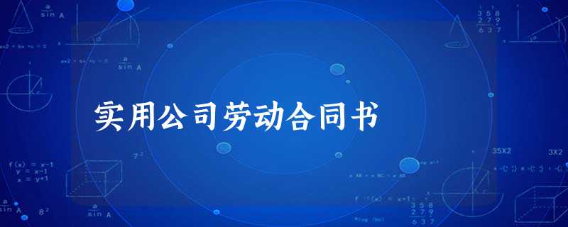 实用公司劳动合同书 实用公司劳动合同书
