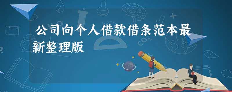 公司向个人借款借条范本最新整理版 公司向个人借款借条范本最新整理版
