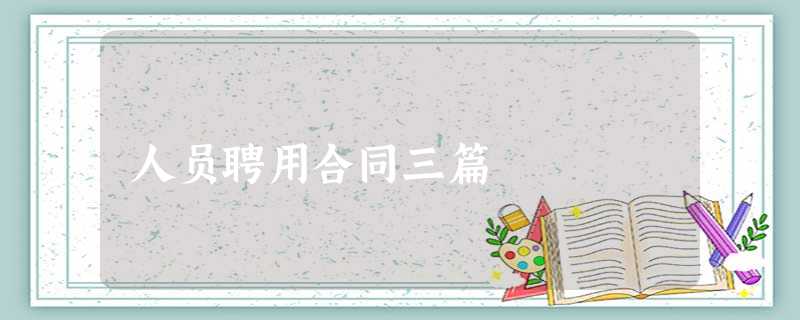 人员聘用合同三篇 人员聘用合同三篇