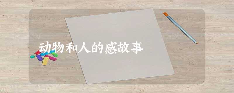 动物和人的感故事 动物和人的感故事