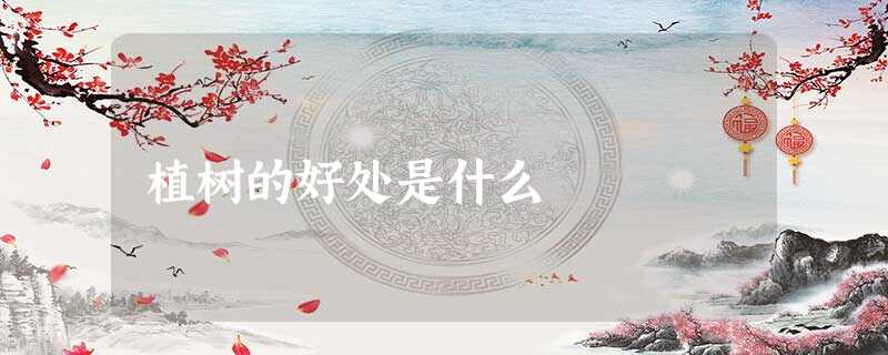 植树的好处是什么 植树的好处是什么