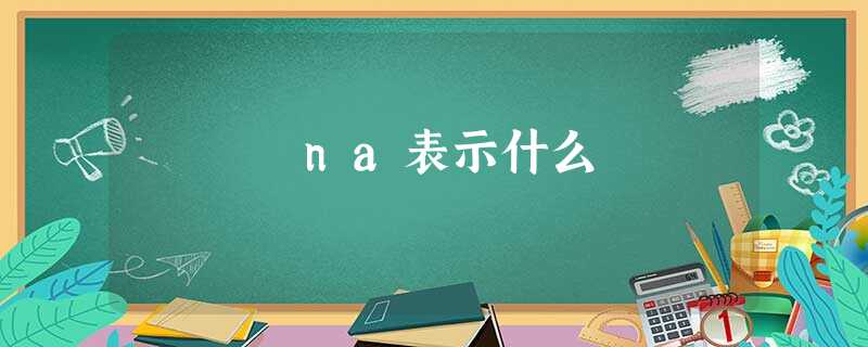 na表示什么