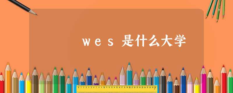 wes是什么大学 wes是什么大学