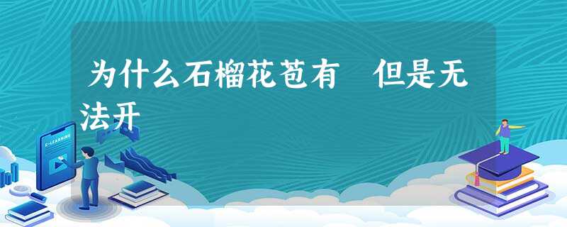 为什么石榴花苞有 但是无法开 为什么石榴花苞有 但是无法开