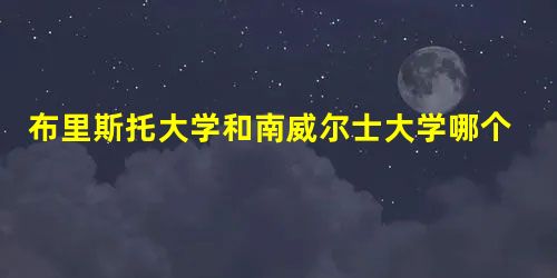 布里斯托大学和南威尔士大学哪个更好 布里斯托大学和南威尔士大学哪个更好