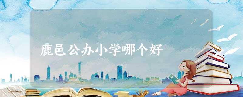 鹿邑公办小学哪个好 鹿邑公办小学哪个好