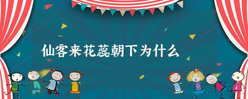 仙客来花蕊朝下为什么 仙客来花蕊朝下为什么