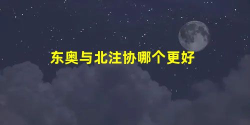 东奥与北注协哪个更好 东奥与北注协哪个更好