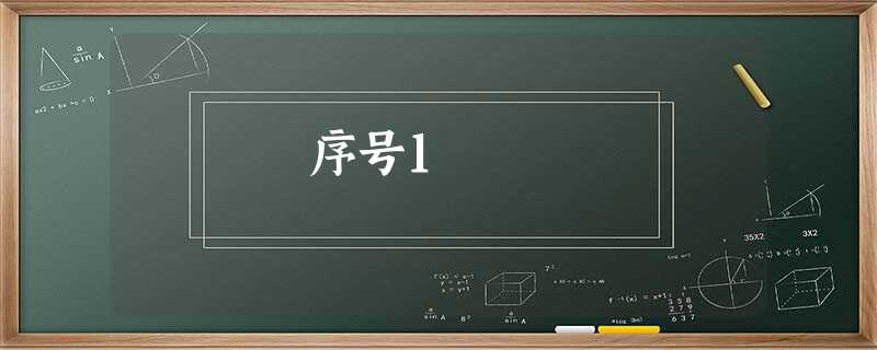 序号1 序号1