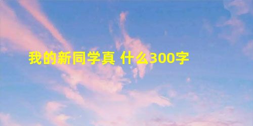 我的新同学真 什么300字 我的新同学真 什么300字