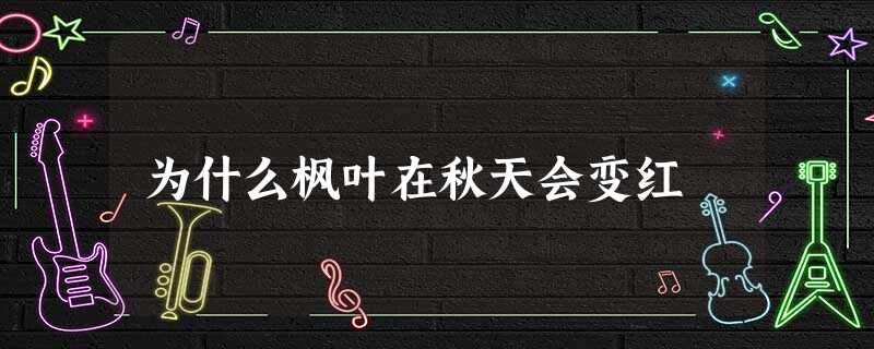 为什么枫叶在秋天会变红 为什么枫叶在秋天会变红